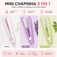 Mini Chapinha Portátil 3 em 1 com Aquecimento Rápido e Estojo