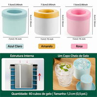 Forma de Gelo em Silicone com Reservatório