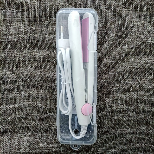 Mini Chapinha Prancha Portátil 3 em 1 — Alisa, Modela e Cacheia | Aquecimento Rápido + Estojo