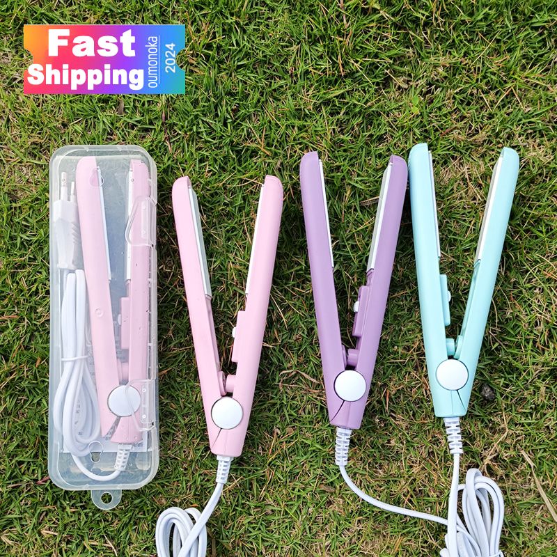 Mini Chapinha Prancha Portátil 3 em 1 — Alisa, Modela e Cacheia | Aquecimento Rápido + Estojo