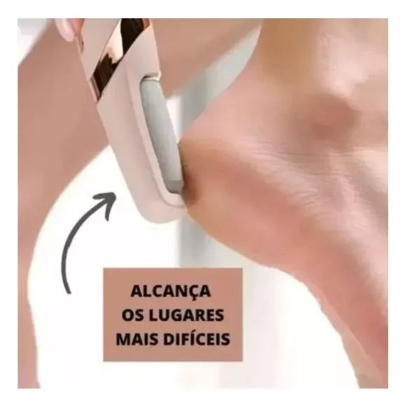 Lixa Elétrica para Pés Recarregável 360°