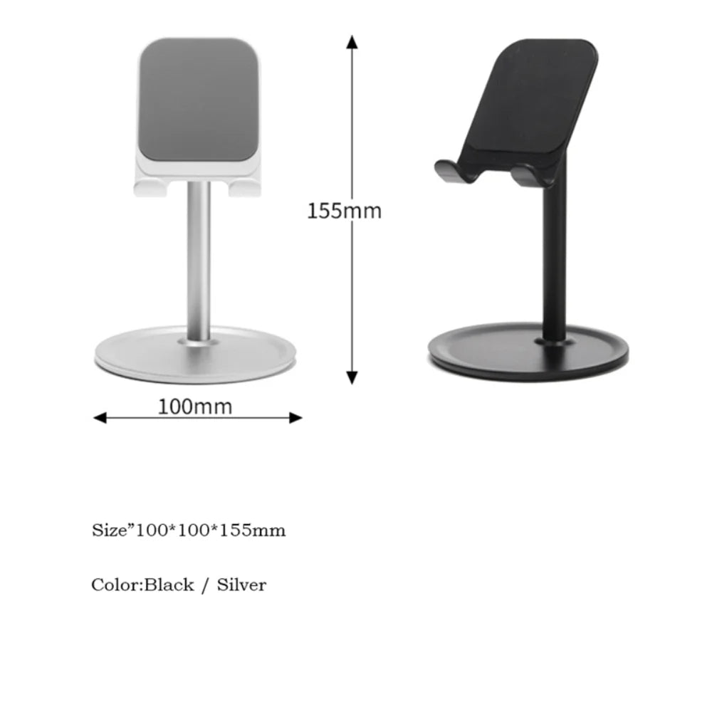 Universal Mobile Phone Stand-Stable Plastic Base, Non-slip and Ergonomic Adjustment