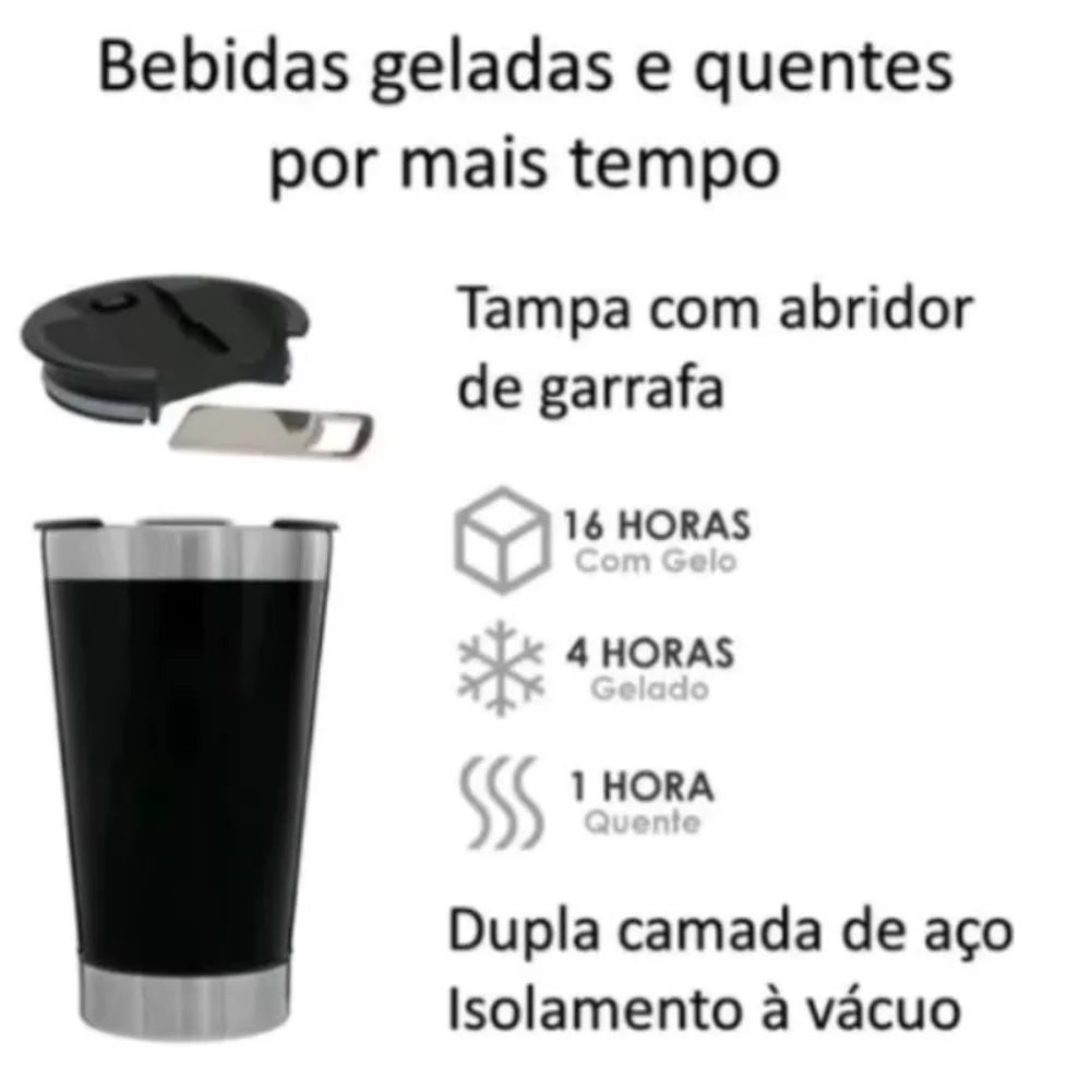 473ml Thermal Cup with Lid and Opener-Ideal for Hot or Cold Drinks