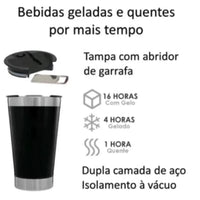 473ml Thermal Cup with Lid and Opener-Ideal for Hot or Cold Drinks