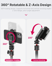 Ulanzi ST-06S Vertical Shooting Phone Mount Holder DSLR Camera Monitor Mount Tripod Mount Clamp for Smartphone Video Vlog
