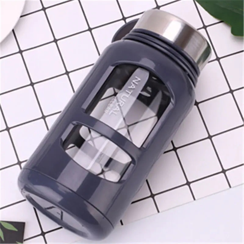 Portable Water Bottle Glass 520/650/1000ml Large Capacity Cup Fitness Outdoor Sports Leak-proof Bike Climbing Camping