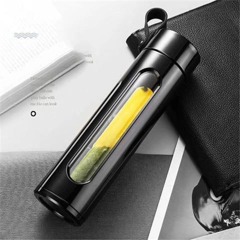 Portable Water Bottle Glass 520/650/1000ml Large Capacity Cup Fitness Outdoor Sports Leak-proof Bike Climbing Camping