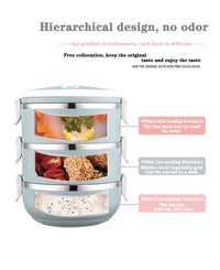 Portable Stainless Steel Thermal Lunch  Box For Kids School Microwave Box Thermal Lunch Box Salad Fruit Food Container Box