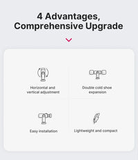 Ulanzi ST-06S Vertical Shooting Phone Mount Holder DSLR Camera Monitor Mount Tripod Mount Clamp for Smartphone Video Vlog