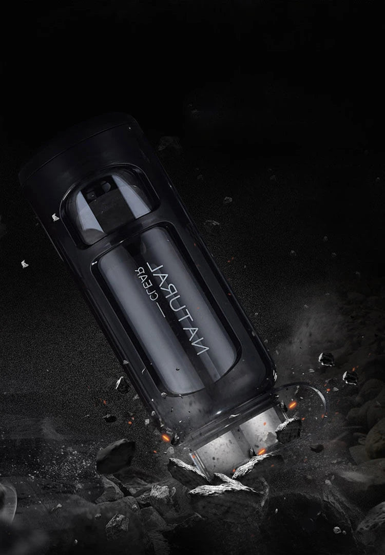Portable Water Bottle Glass 520/650/1000ml Large Capacity Cup Fitness Outdoor Sports Leak-proof Bike Climbing Camping