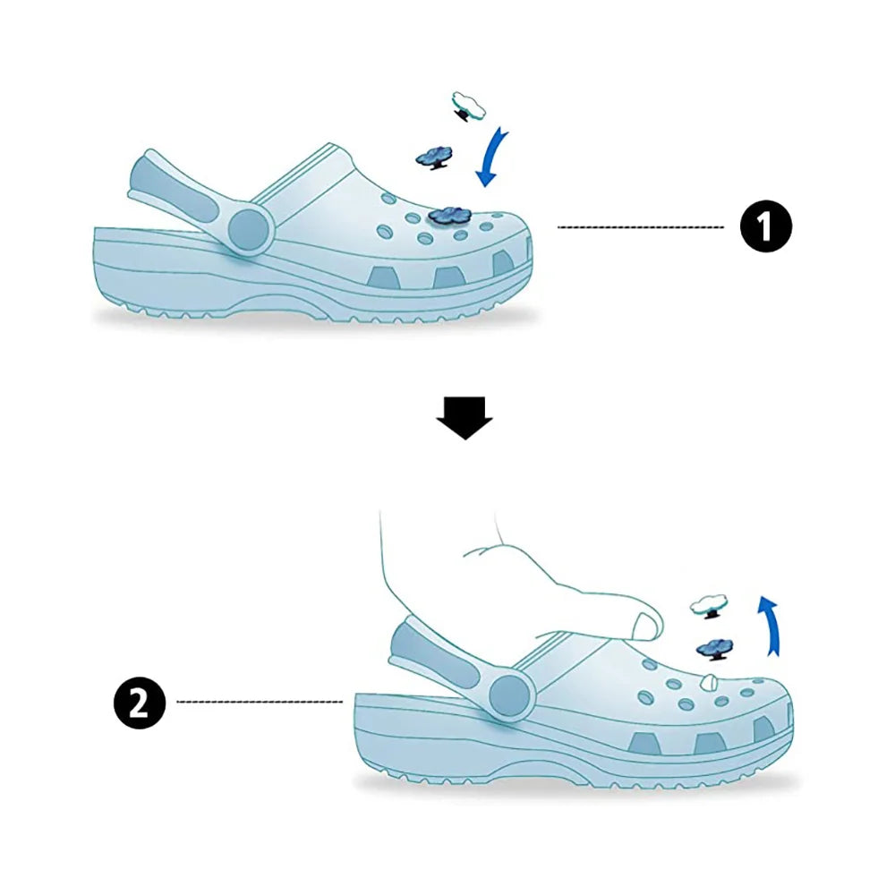Kit com 19 Pingentes Mickey para Crocs e Sandálias