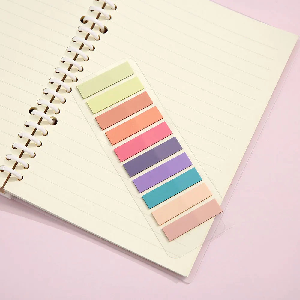 Marcadores Adesivos Transparentes Coloridos com 200 Folhas