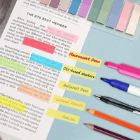 Marcadores Adesivos Transparentes Coloridos com 200 Folhas