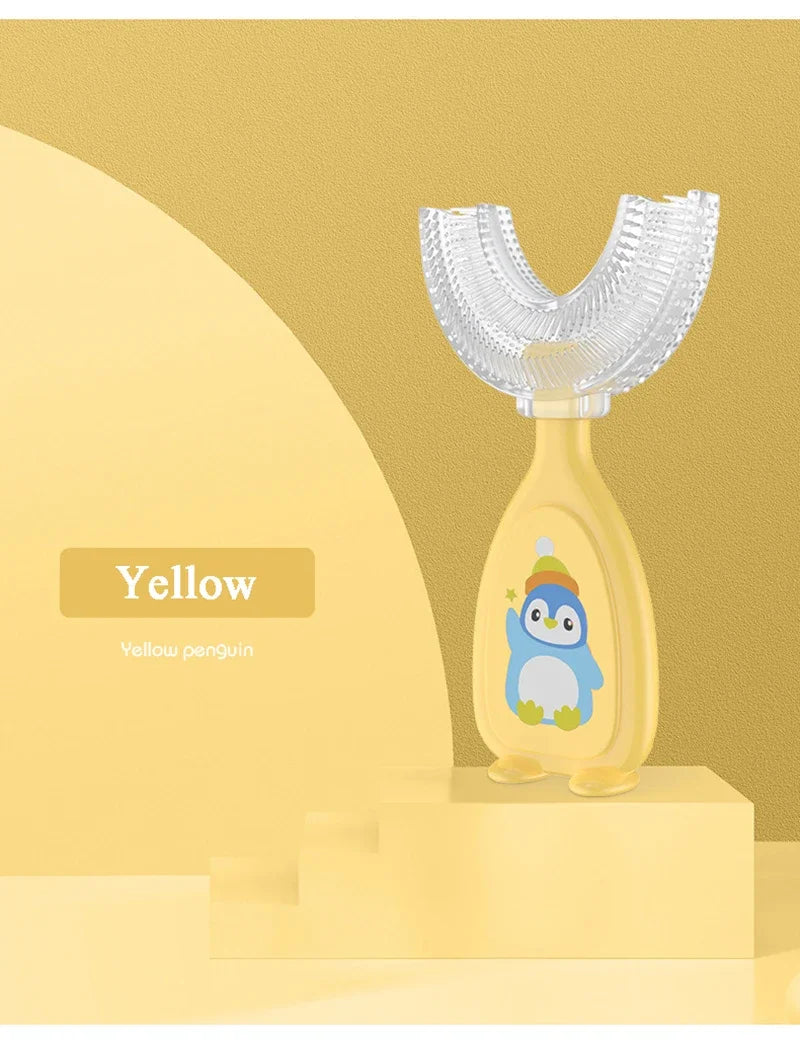 Escova de Dentes Infantil 360° em Silicone com Design em U