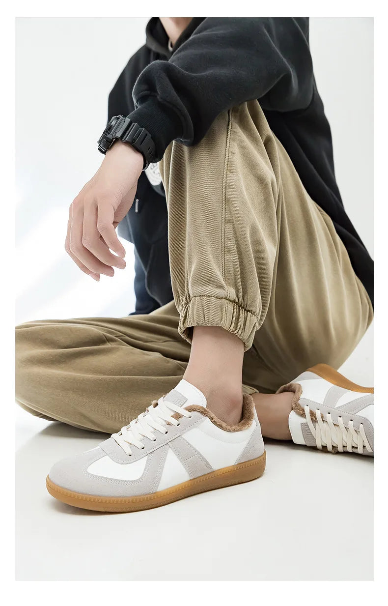 Unisex German Army Trainers Shoes Versatile White Casual Shoes 2026 Spring Retro Sneakers Couples Platform Sports Shoes