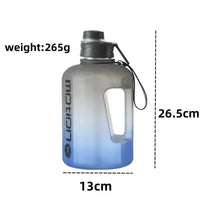2.4 Liter Sports Water Bottle With Straw Large Capacity Fitness With Scale Gradient Kettle Outdoor Plastic Portable Water Bottle