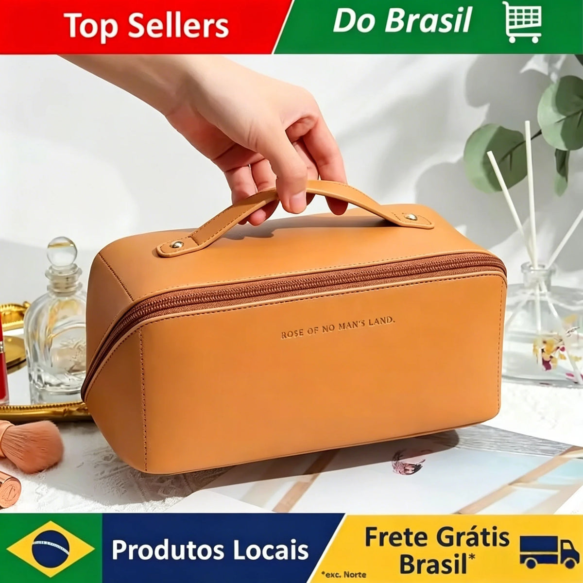 Waterproof Zipper Makeup Organizer Bag Female Portable Toiletry Storage Pouch Fashion Lady Cosmetic Case For Trip Business Trip