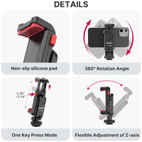 Ulanzi ST-06S Vertical Shooting Phone Mount Holder DSLR Camera Monitor Mount Tripod Mount Clamp for Smartphone Video Vlog