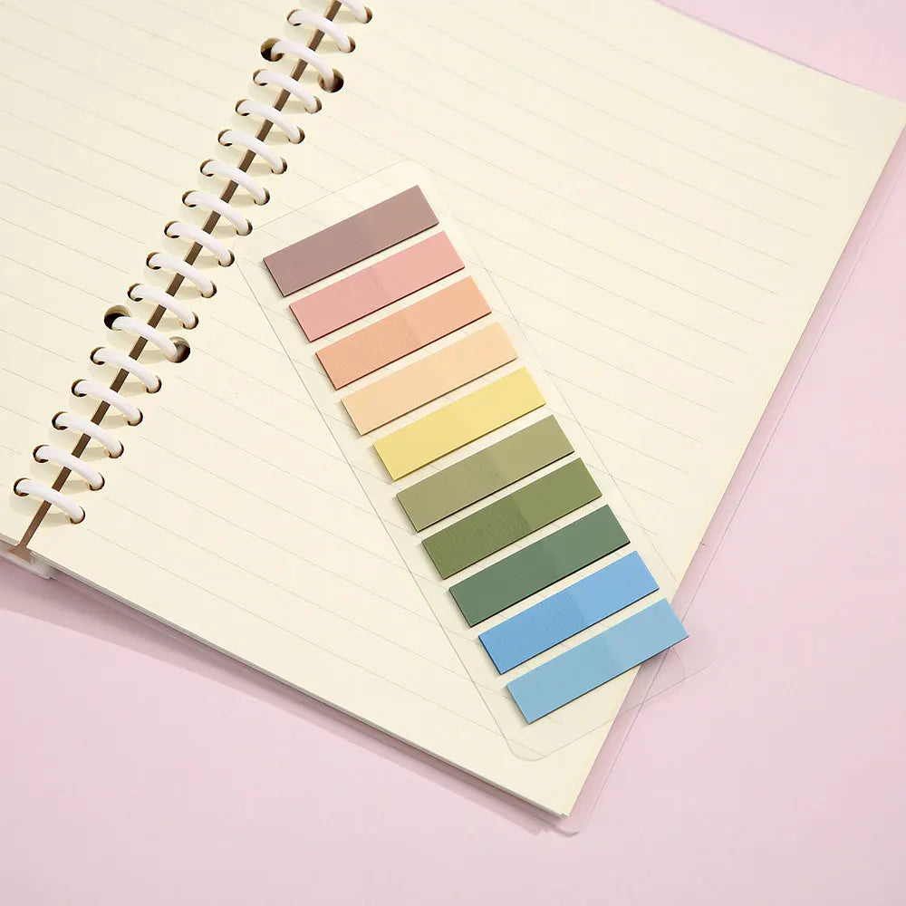 Marcadores Adesivos Transparentes Coloridos com 200 Folhas