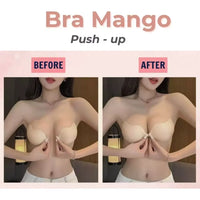 Reusable Women's Strapless Invisible Push up Sticker Bra With Nipple Covers for Backless Dresses