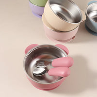 Tigela Infantil com Ventosa e Design Ursinho