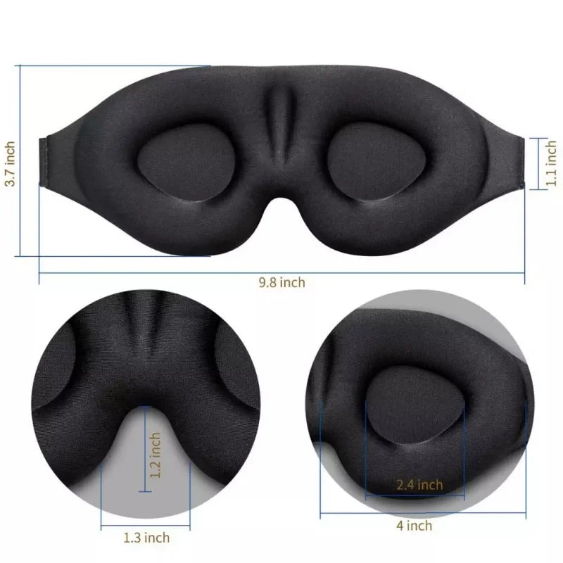 Máscara Espuma Confortavel Dormir 3D Sombra Blackout Zero Pressão Eye Venda Tampa Olho Noturno