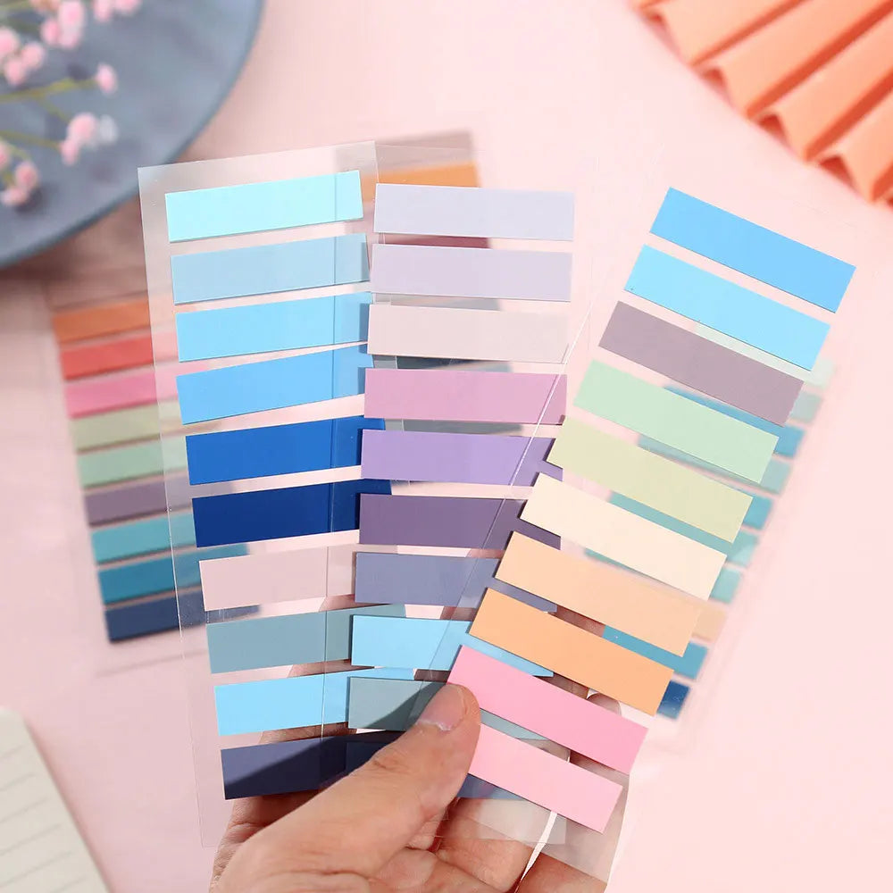 Marcadores Adesivos Transparentes Coloridos com 200 Folhas