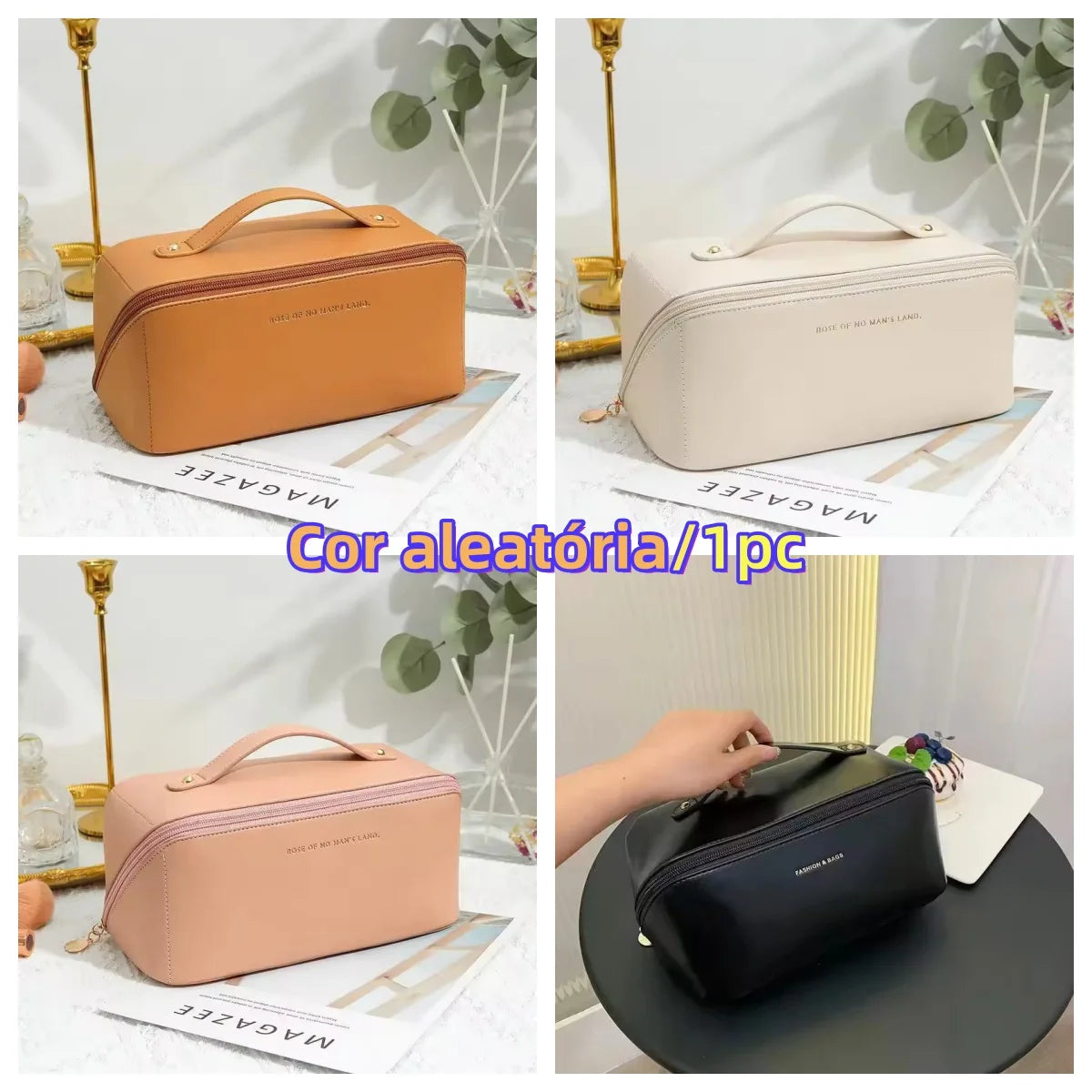 Waterproof Zipper Makeup Organizer Bag Female Portable Toiletry Storage Pouch Fashion Lady Cosmetic Case For Trip Business Trip