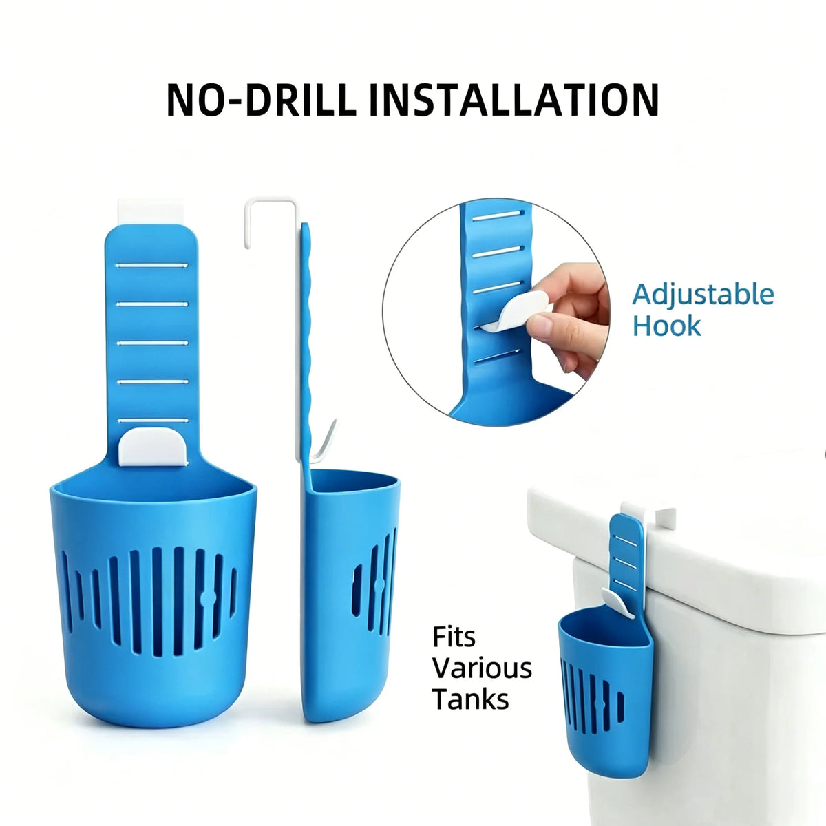 1/2PCS Silicone Toilet Tank Tablet Holder Versatile Toilet Bowl Hanging Cleaner and Deodorizer Hanger