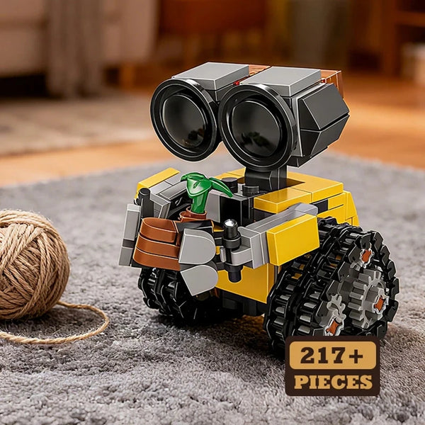 Kit de blocos de montar MOC Mini Robô Wall-E com mais de 200 peças, inspirado em filme clássico. Brinquedo criativo de tijolinhos para crianças, adolescentes e adultos. Ideal para presentear.
