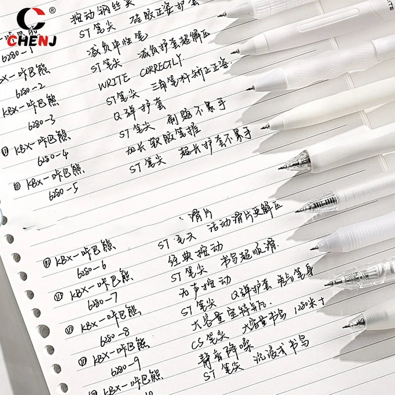 Kit com 5 Canetas Gel Minimalistas