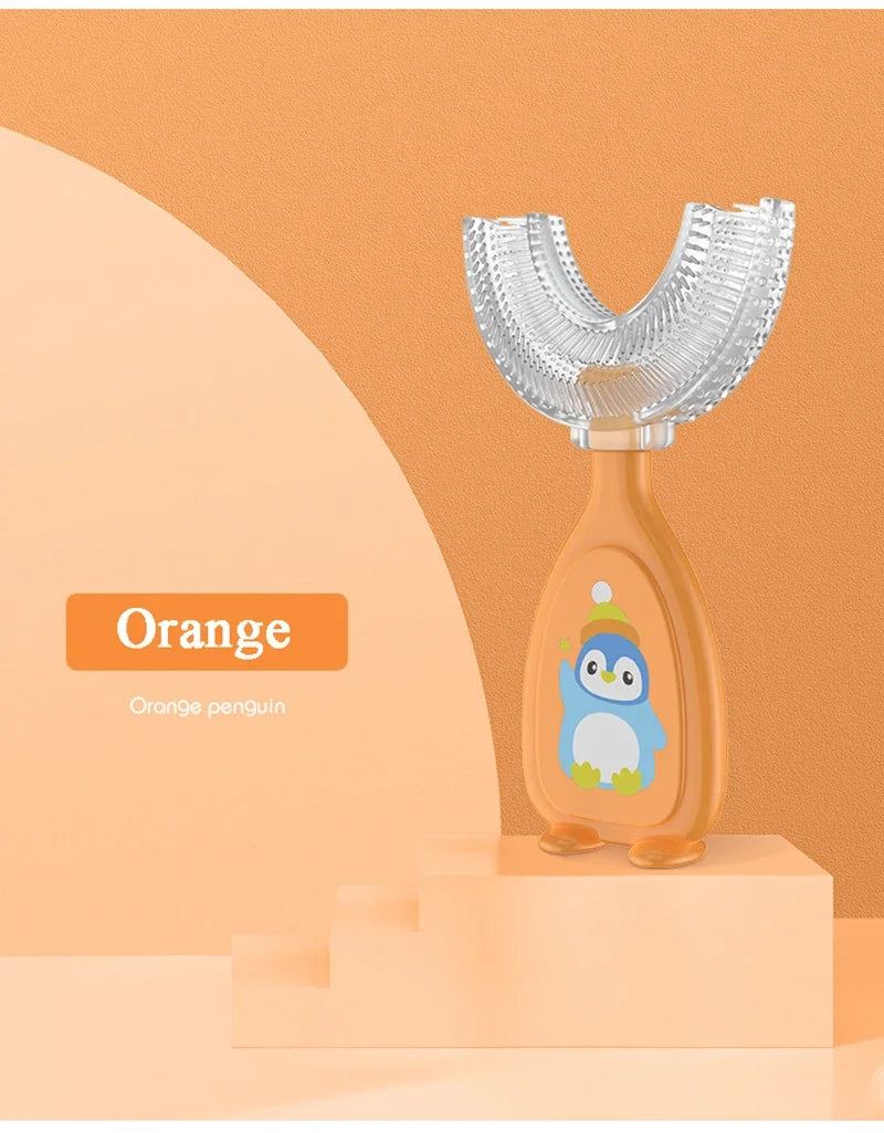 Escova de Dentes Infantil 360° em Silicone com Design em U