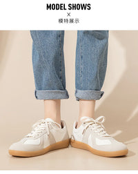 Unisex German Army Trainers Shoes Versatile White Casual Shoes 2026 Spring Retro Sneakers Couples Platform Sports Shoes