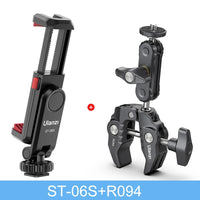 Ulanzi ST-06S Vertical Shooting Phone Mount Holder DSLR Camera Monitor Mount Tripod Mount Clamp for Smartphone Video Vlog
