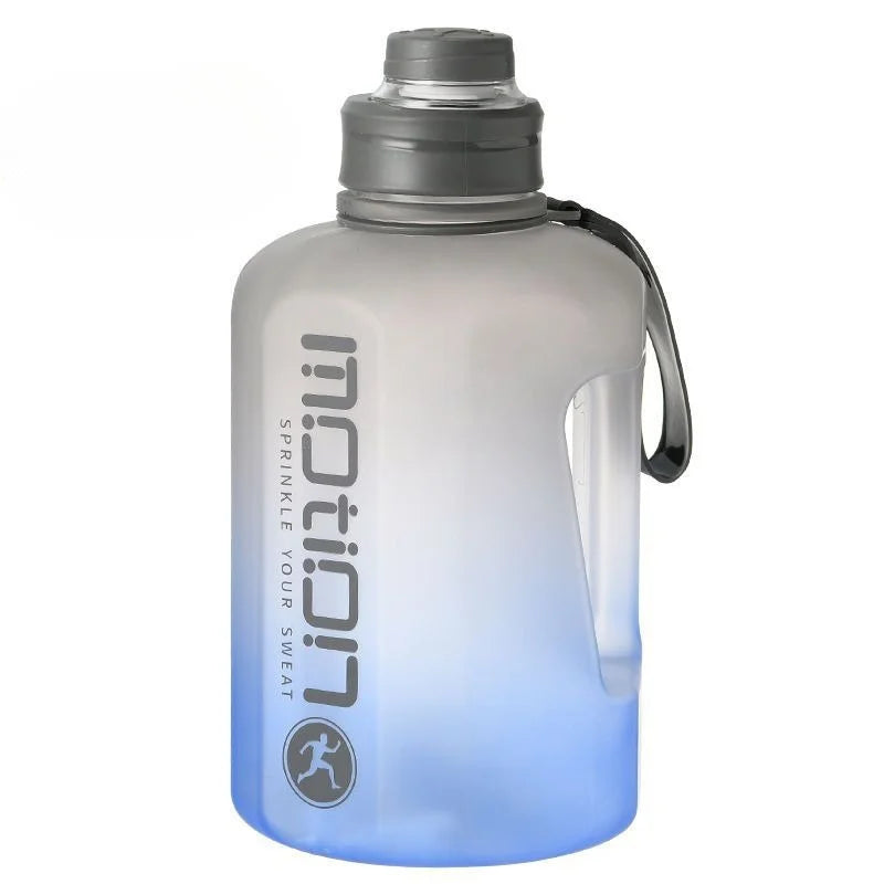 2.4 Liter Sports Water Bottle With Straw Large Capacity Fitness With Scale Gradient Kettle Outdoor Plastic Portable Water Bottle
