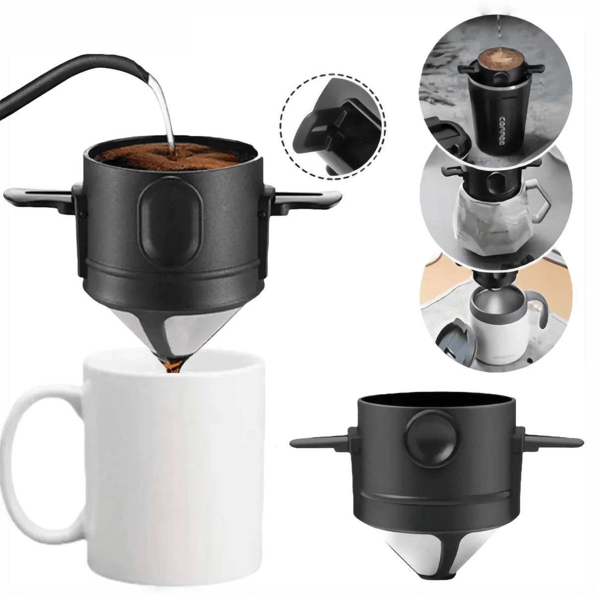 Mini Portable Inox Reusable Tea and Coffee Cooler for Home, Office and Travel