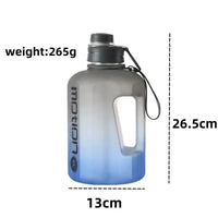 2.4 Liter Sports Water Bottle With Straw Large Capacity Fitness With Scale Gradient Kettle Outdoor Plastic Portable Water Bottle