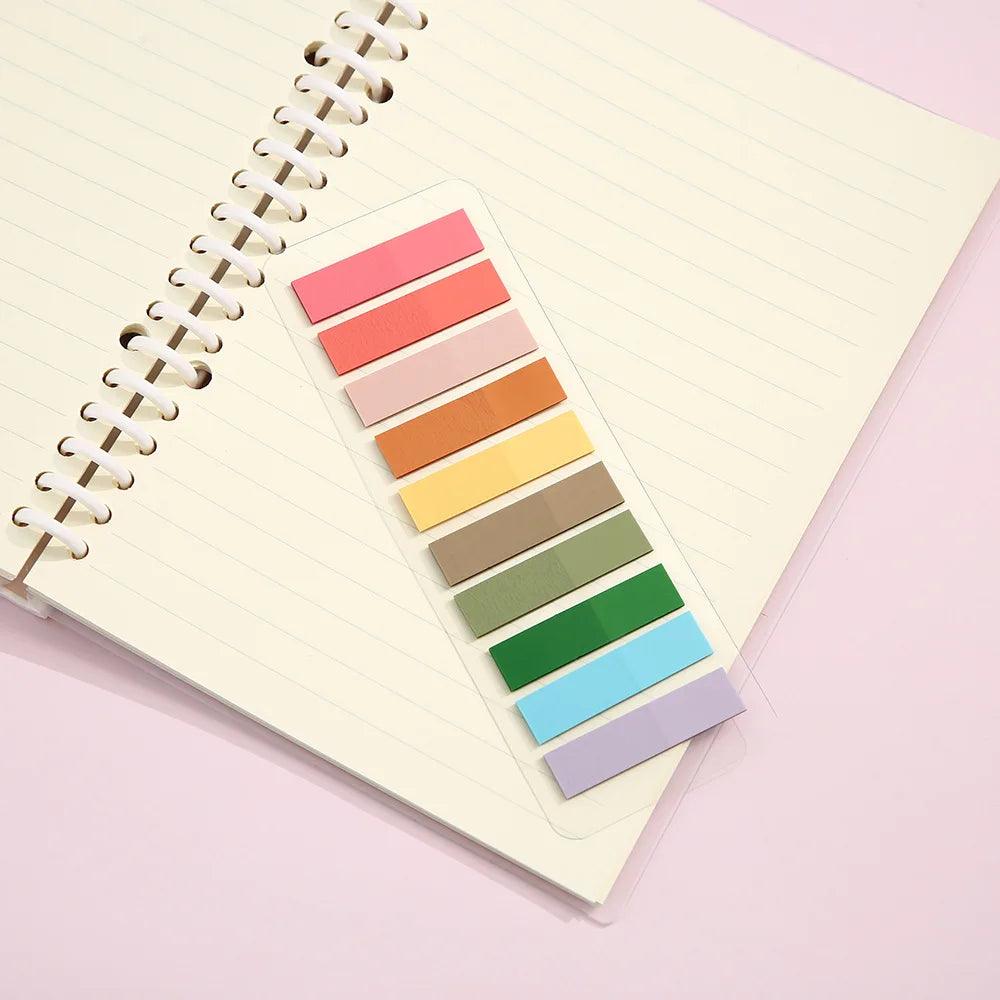 Marcadores Adesivos Transparentes Coloridos com 200 Folhas