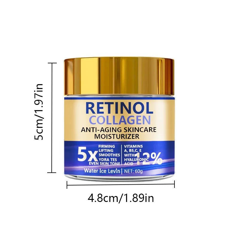 Creme Facial com Retinol, Colágeno e Ácido Hialurônico 60g