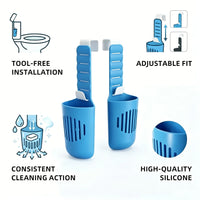 1/2PCS Silicone Toilet Tank Tablet Holder Versatile Toilet Bowl Hanging Cleaner and Deodorizer Hanger