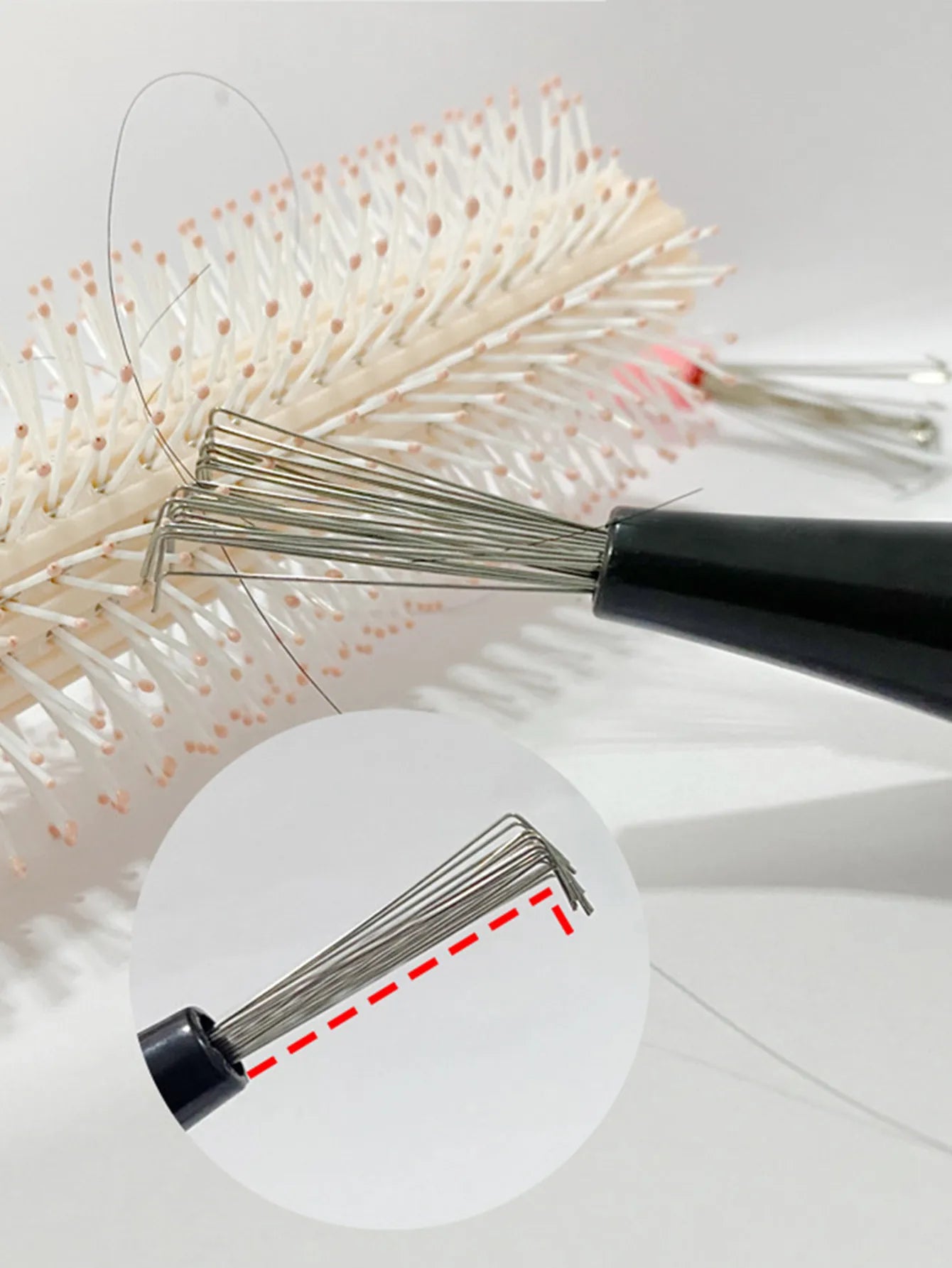 Comb Hair Brush Cleaner Plastic Handle Cleaning Brush Remover Embedded Beauty Tools Cleaning Products Cleaning Supplies