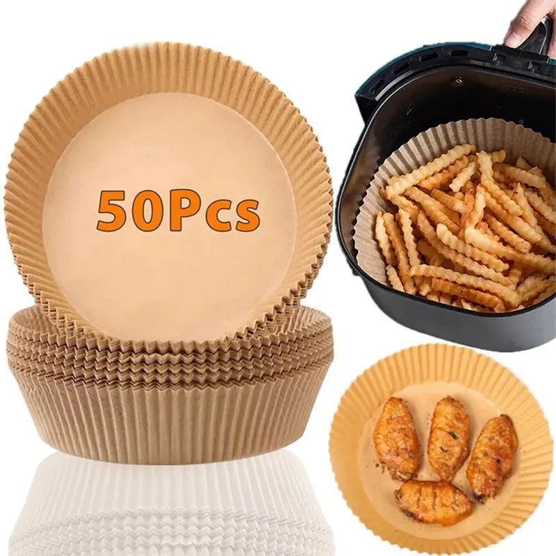 Papel Antiaderente para Air Fryer – Descartável e Fácil de Limpar