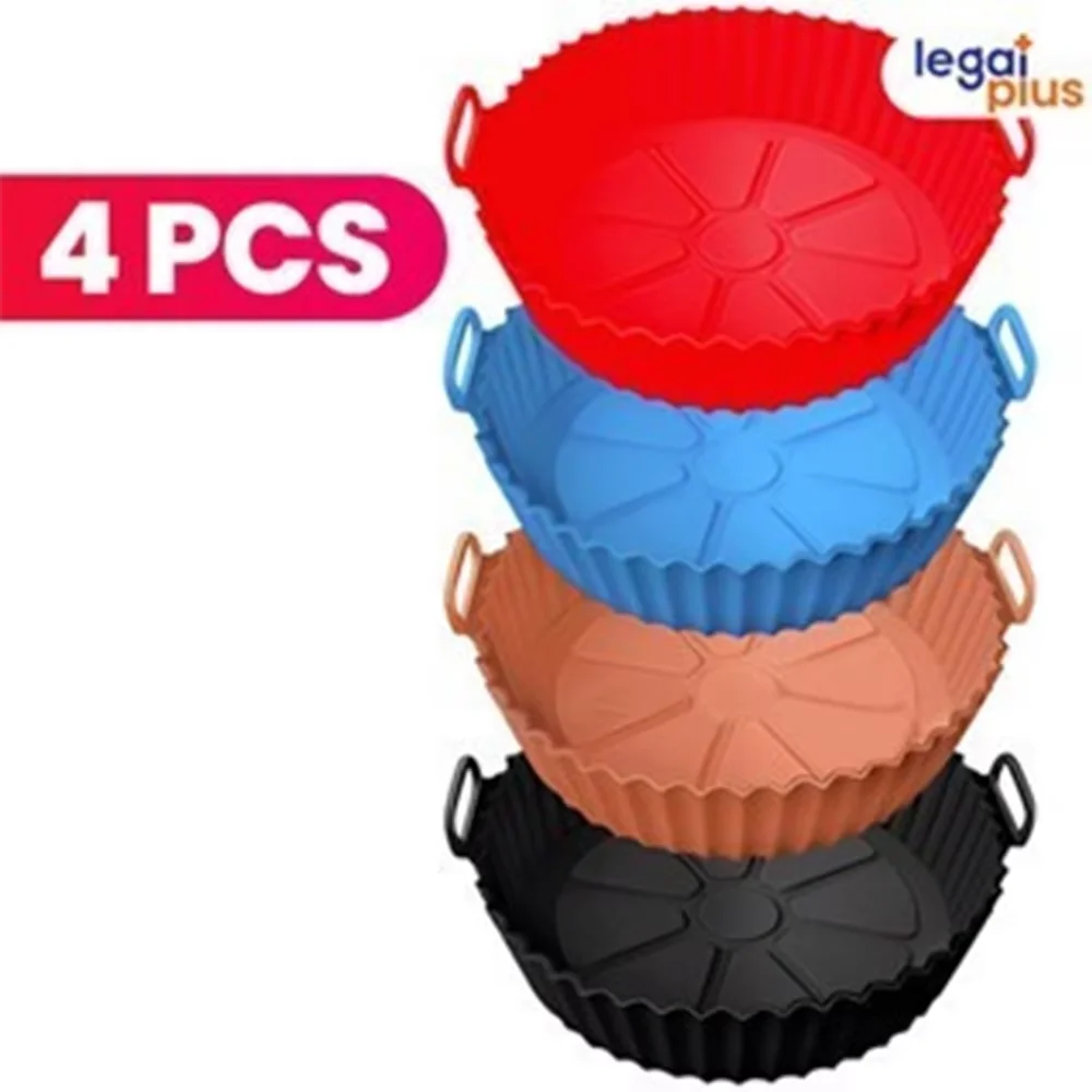 5 Shapes Reusable Silicone Non-stick Kit for Air Fryer Microwave Oven and Fryer Ideal For Healthy Baking if