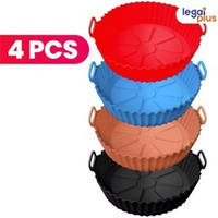5 Shapes Reusable Silicone Non-stick Kit for Air Fryer Microwave Oven and Fryer Ideal For Healthy Baking if