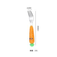 Kit de Talheres Infantil Cenoura com Garfo e Colher