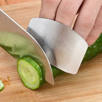 1PC Stainless Steel Finger Guard Anti Cut Shield Anti Slip Grip Safe Cutting Kitchen Tool for Cooking