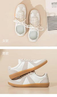 Unisex German Army Trainers Shoes Versatile White Casual Shoes 2026 Spring Retro Sneakers Couples Platform Sports Shoes