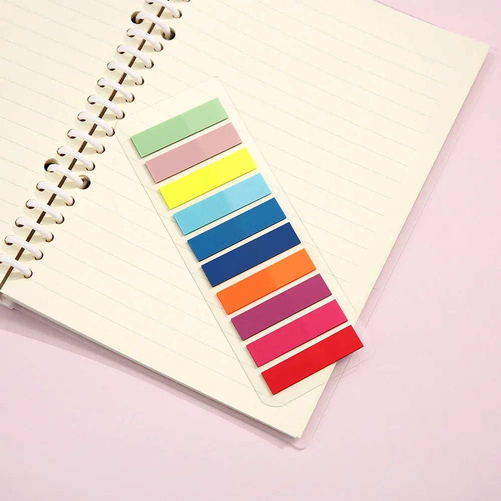 Marcadores Adesivos Transparentes Coloridos com 200 Folhas