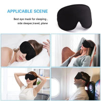 Máscara Espuma Confortavel Dormir 3D Sombra Blackout Zero Pressão Eye Venda Tampa Olho Noturno