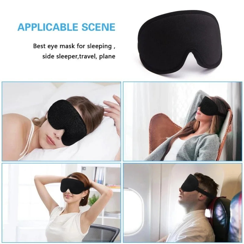 Máscara Espuma Confortavel Dormir 3D Sombra Blackout Zero Pressão Eye Venda Tampa Olho Noturno